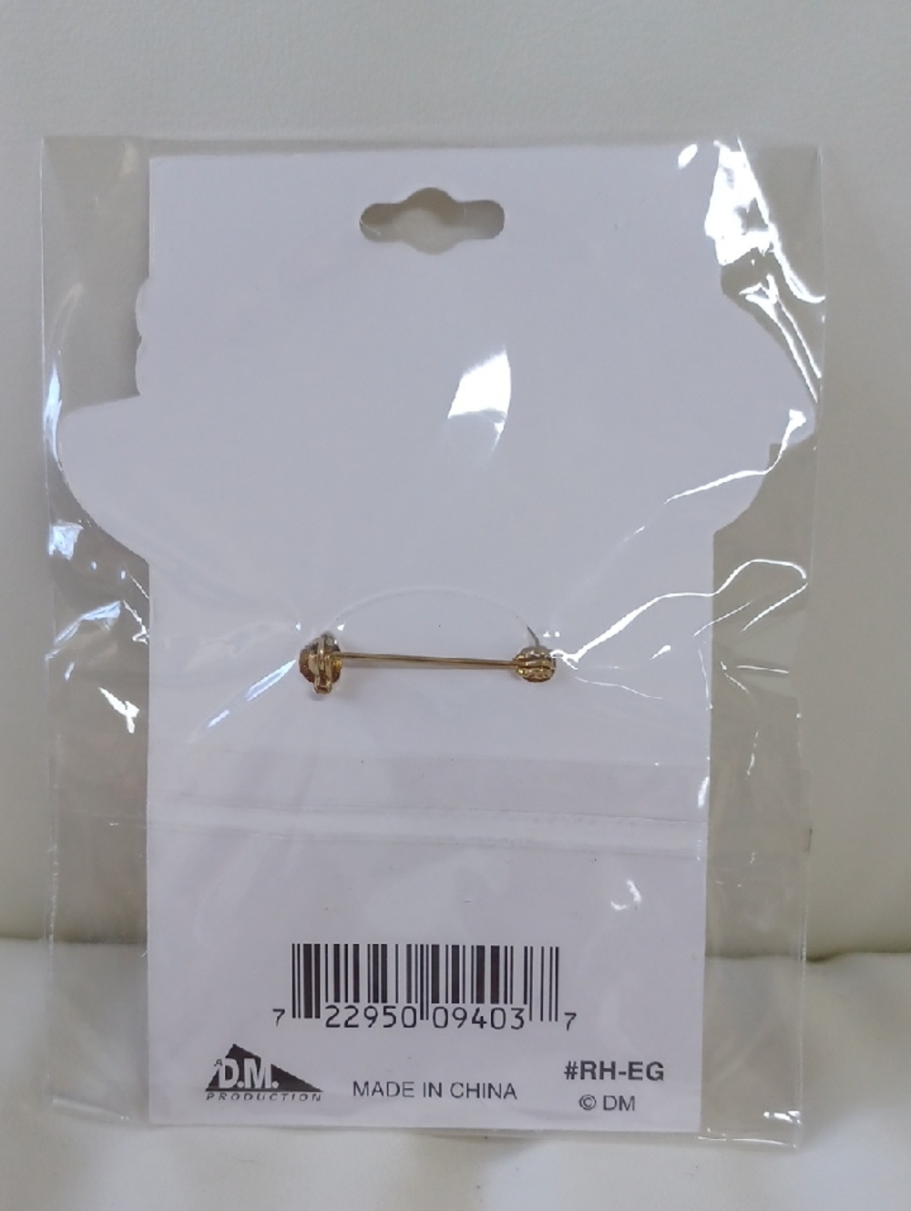 New Layered In 18K gold Red H'attitude Red Enamel Hat Eyeglass Holder Pin - Picture 4 of 9